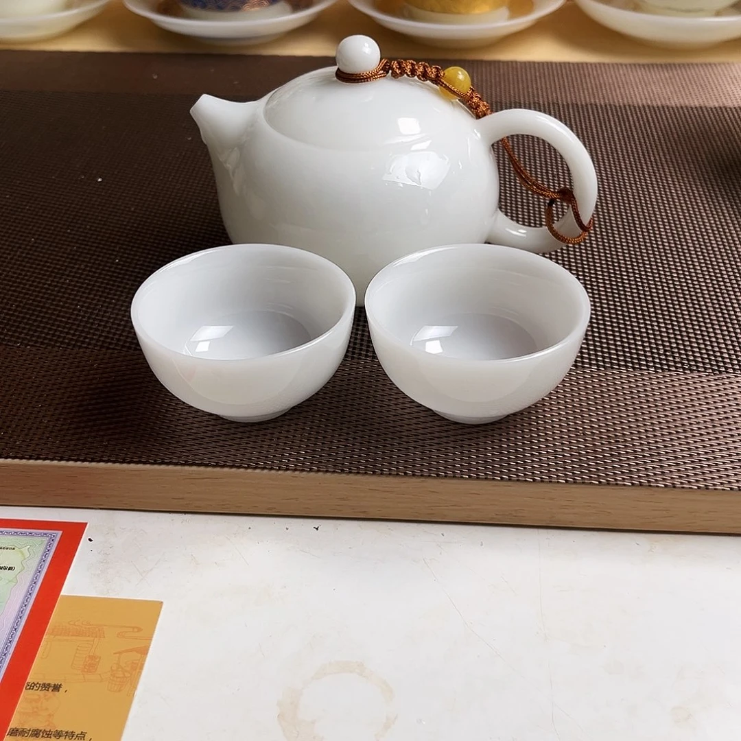 瓷片璞玉瓷西施壶加2个客杯