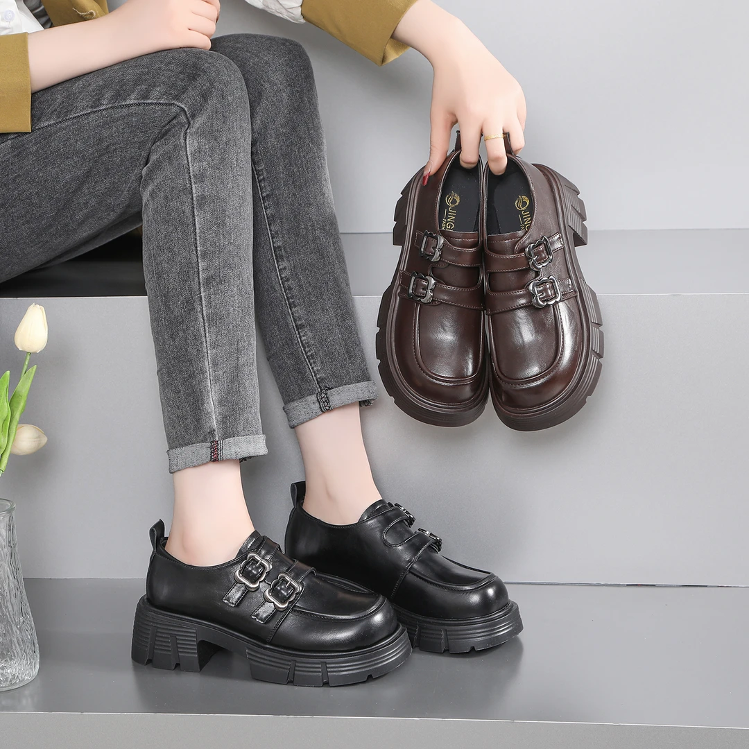 【Ciafoce纤芙森】2509/时尚百搭气质软底软面外穿休闲乐福鞋