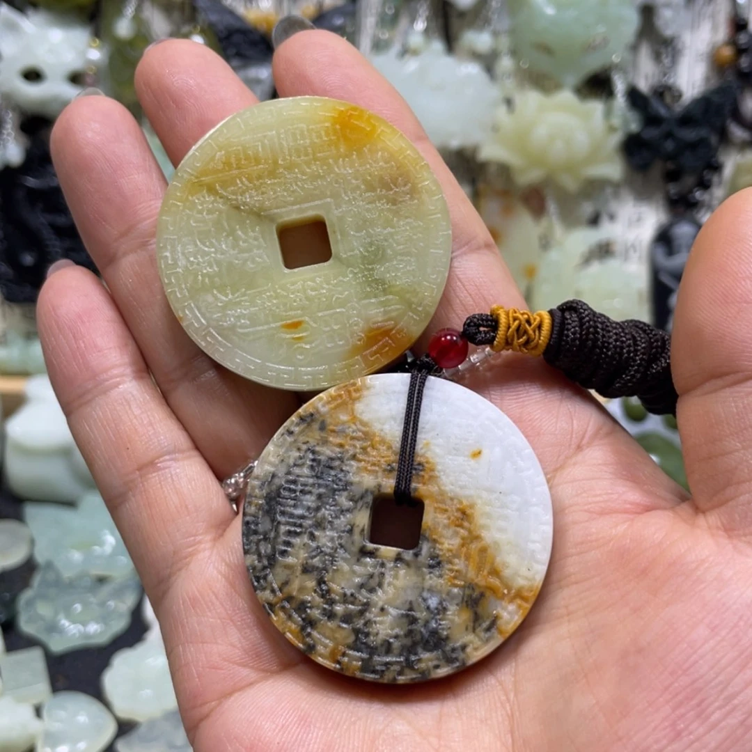 【闪购商品】岫玉未镶嵌颈饰白*宇50吊坠