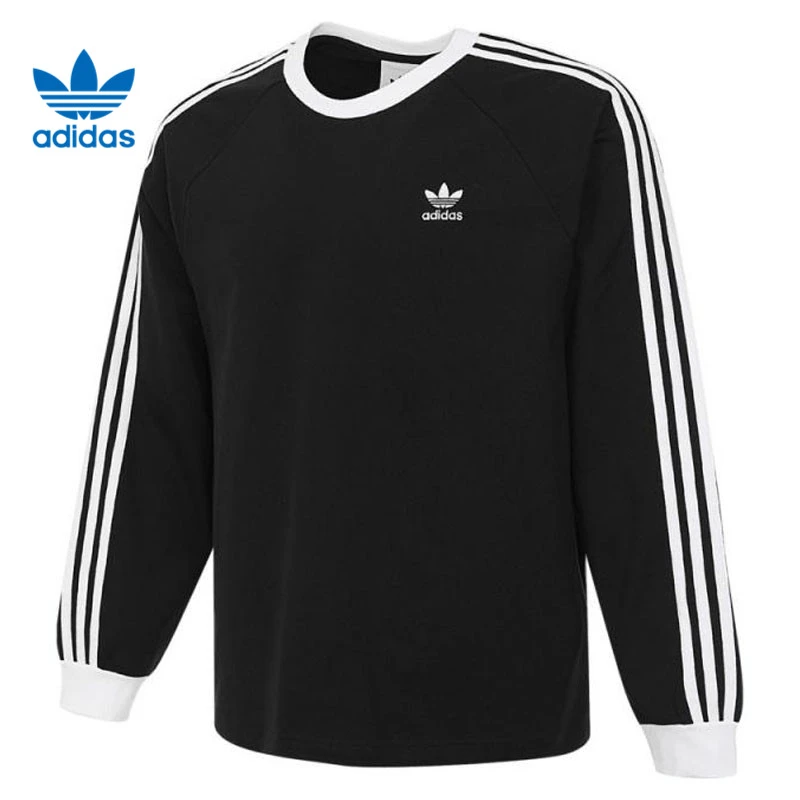 adidas阿迪三叶草男子CLASSIC LS TEE针织无领长T恤KE5824