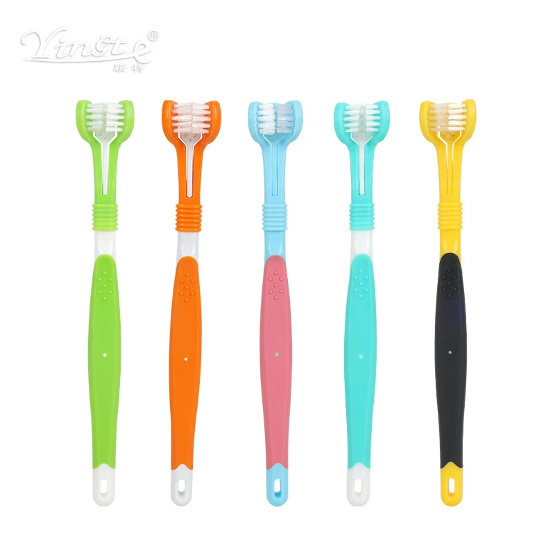 猫狗牙刷猫咪狗狗三头牙刷小狗洁齿大型犬牙刷刷牙宠物用品