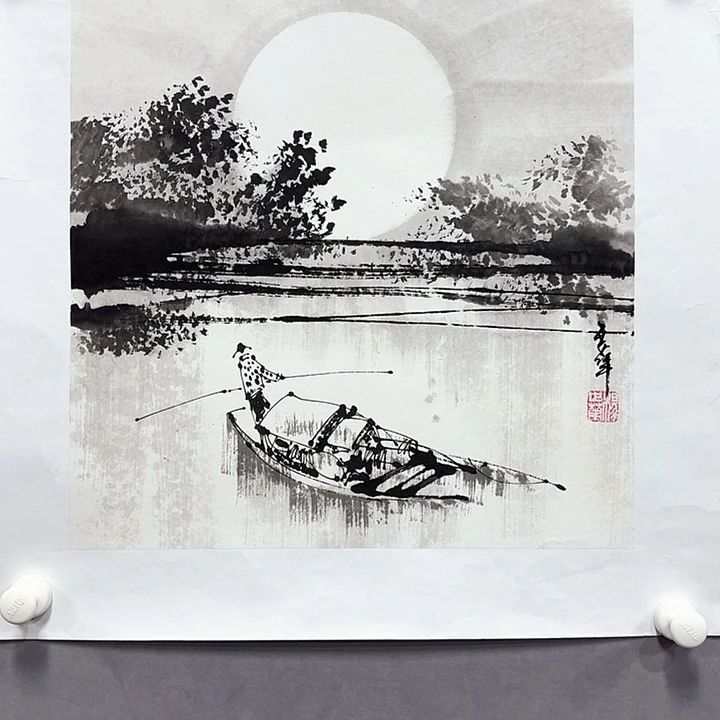 国画亲笔手绘放心去藏