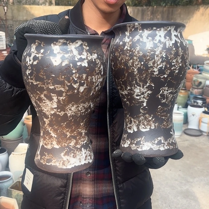 红陶侘寂风两个口径15高度27