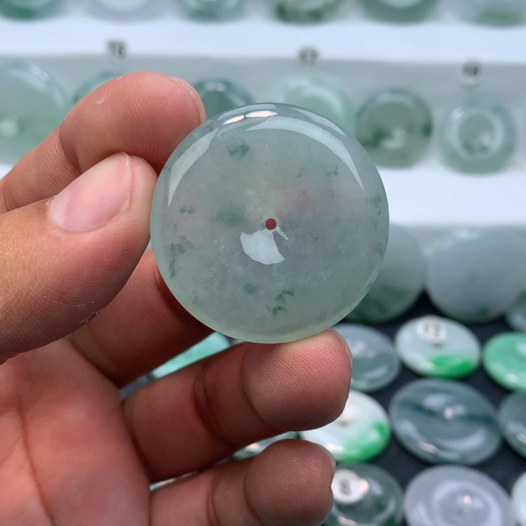 翡翠未镶嵌颈饰缅甸天然A货翡翠35.8-5.8