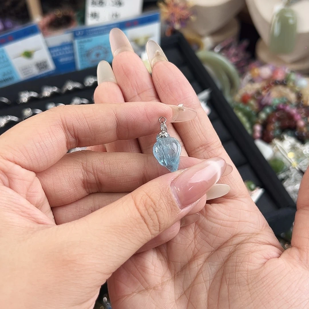 银S925镶嵌手链海蓝宝石婧*