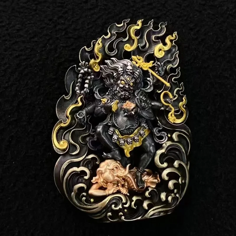 925银银制品 s925银制品 设计师款大黑天神龛 可摆可戴 吊坠