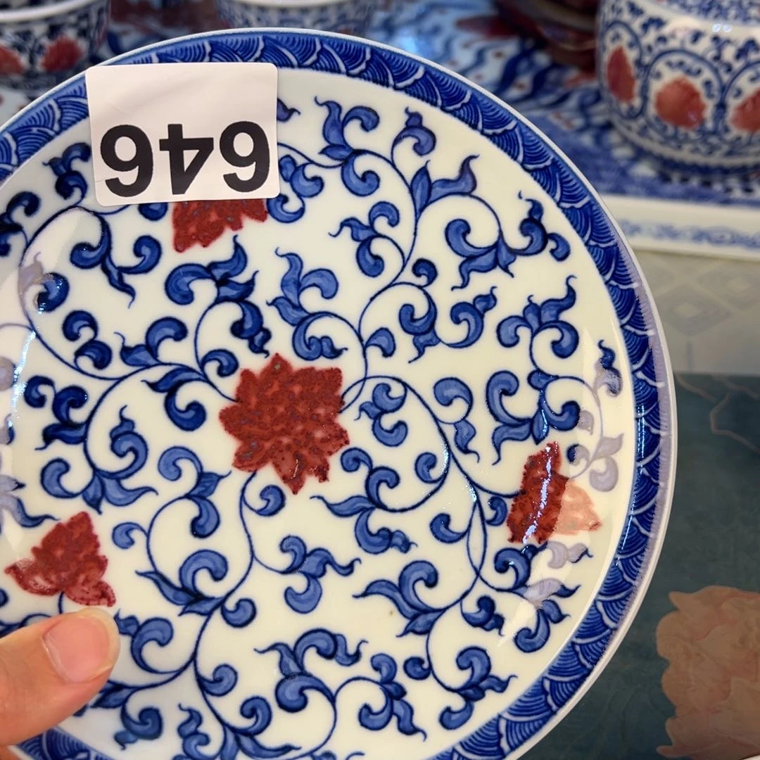 杯再***子青花釉里红釉下