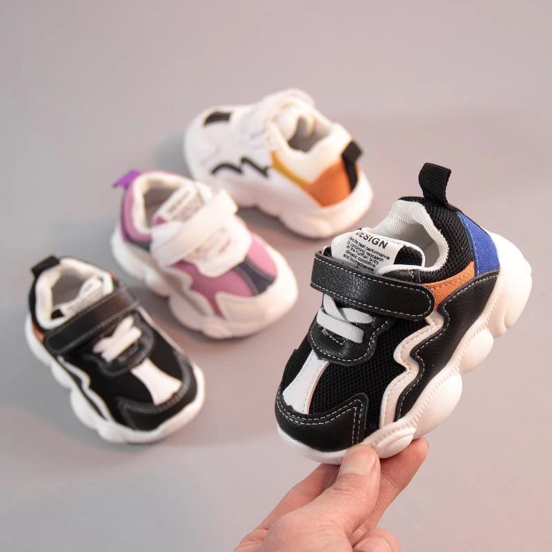 婴儿老爹鞋2025春秋季新款男童运动鞋0-1岁2透气软底女宝宝学步鞋