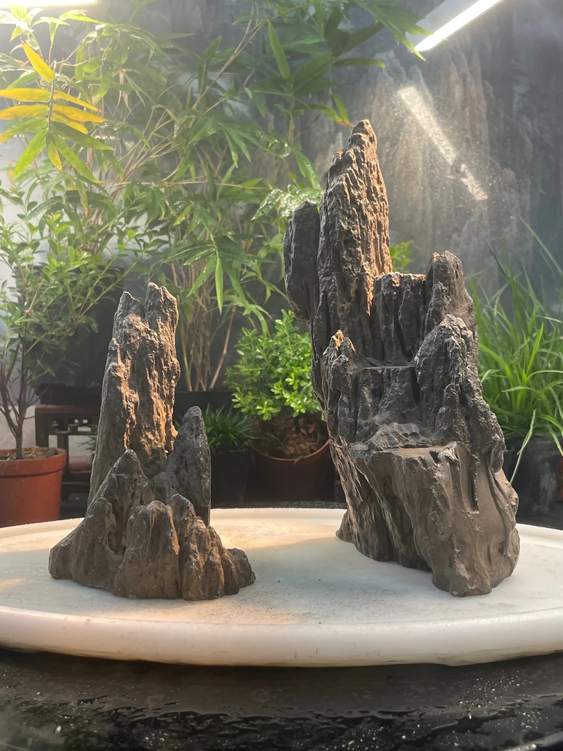 5523青龙石山峰造景复刻悬浮假山鱼缸造景石网红饰品绿植盆栽摆件