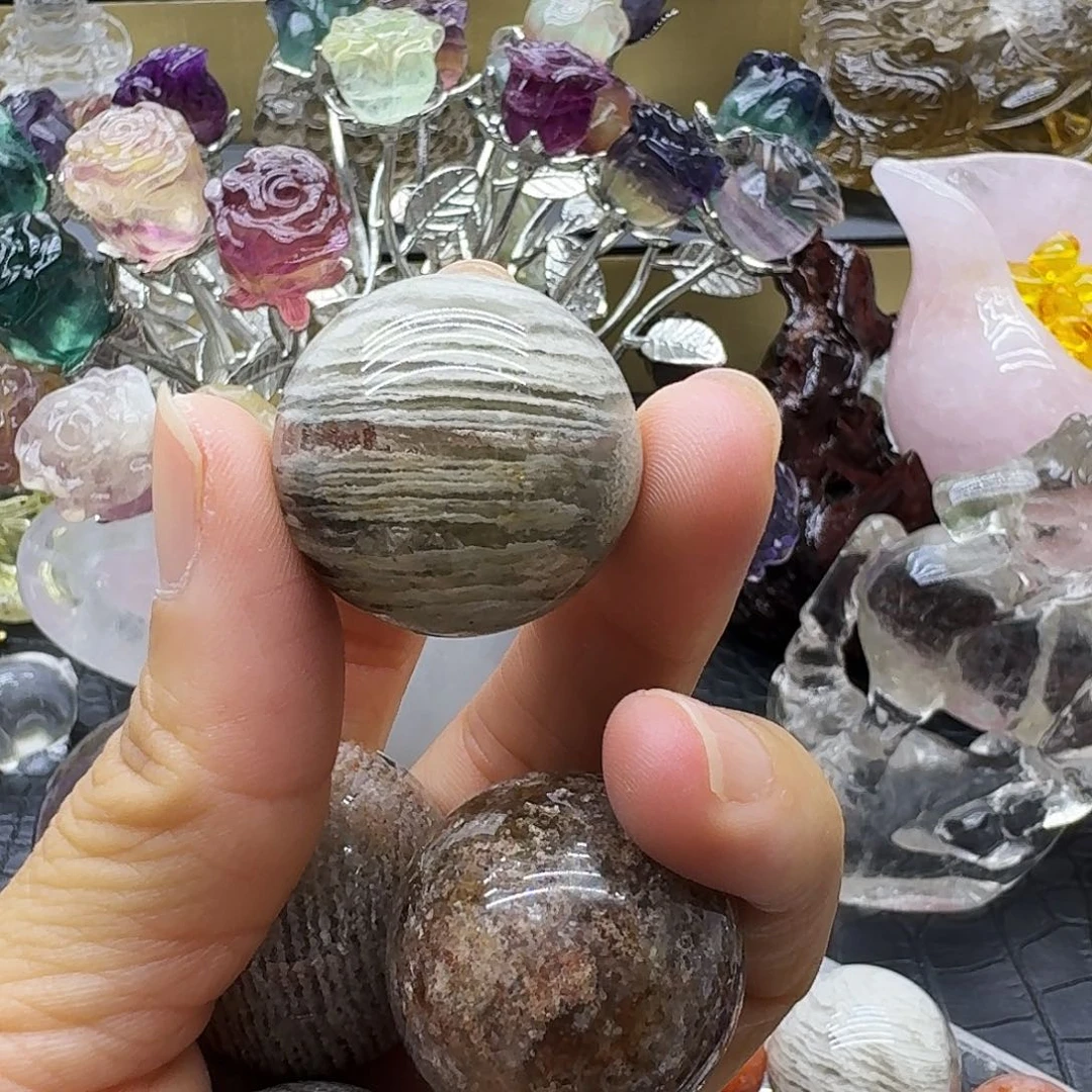水晶珠宝半成品未镶嵌何*晴幽灵球