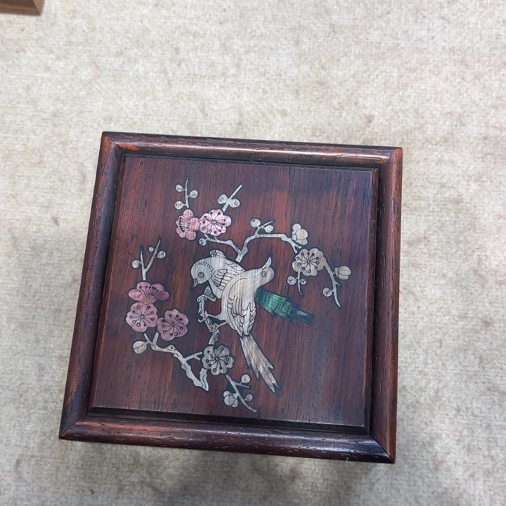 木喜鹊登梅四方抽拉盒