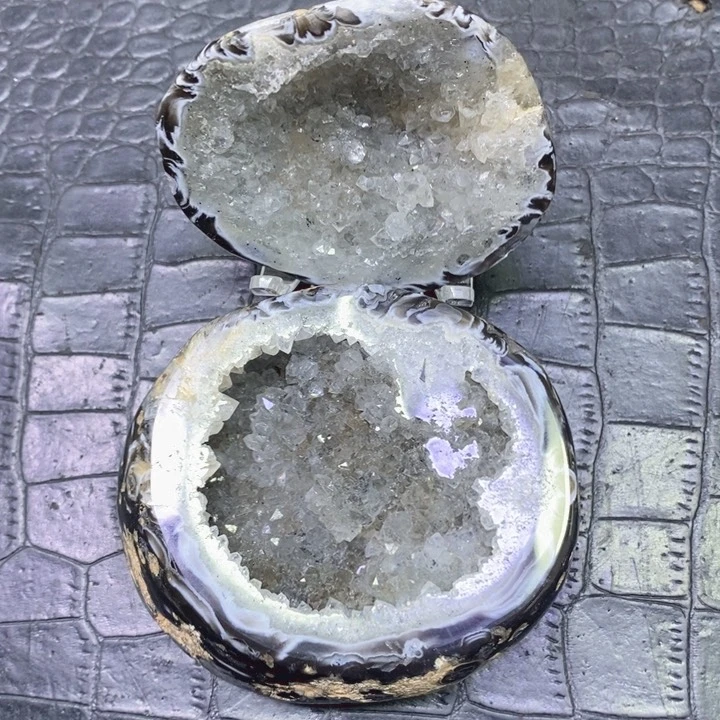 未镶嵌珠宝半成品紫晶白晶花花盆