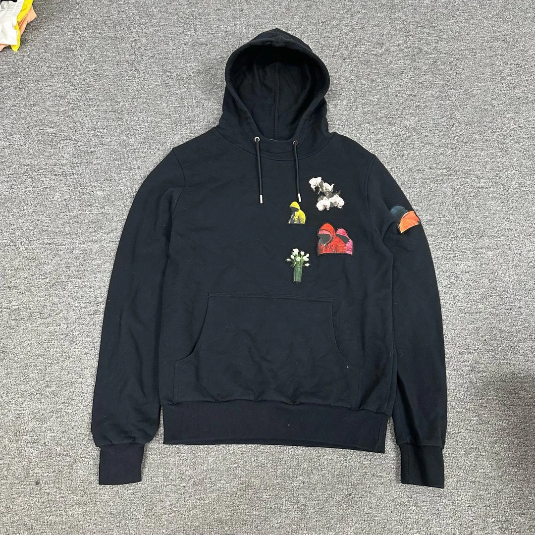 99新 DIOR/迪奥 贴片 连帽卫衣 黑色 M码