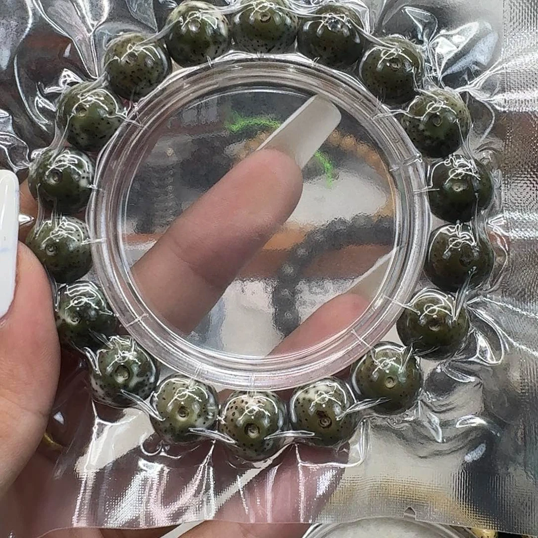 星月菩提手串83传说绿星月菩提13圆单圈