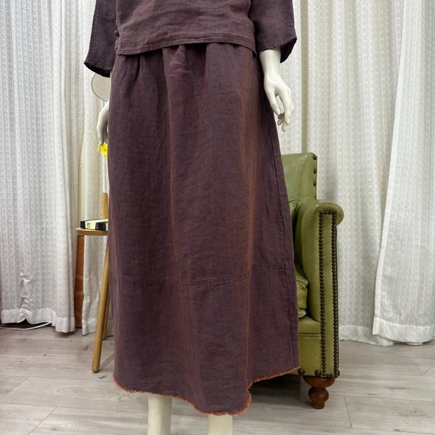 终于等到你～ 亚麻胧月纱 半裙 渐变工艺 错标 手感柔软透气清凉