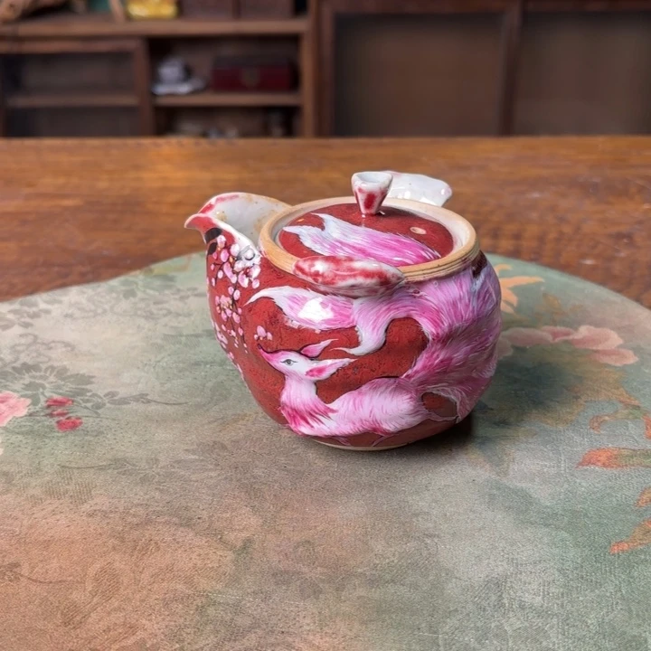 柴烧纯手工手绘陶瓷