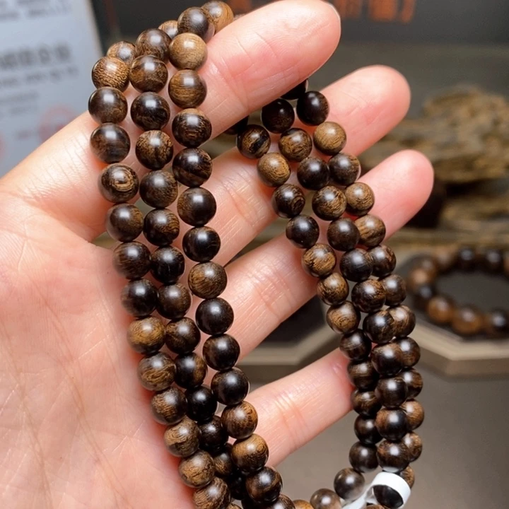 手串沉香越南芽庄白棋楠瘤疤0.6×108