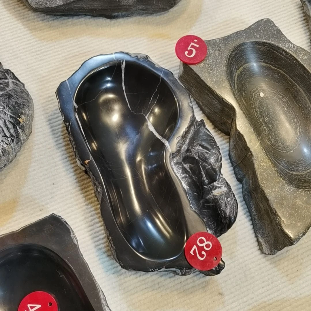 灵璧原石砚台摆件