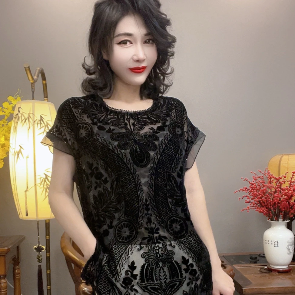 【峰姐优品】私人订制烧花衫86327【QJ】