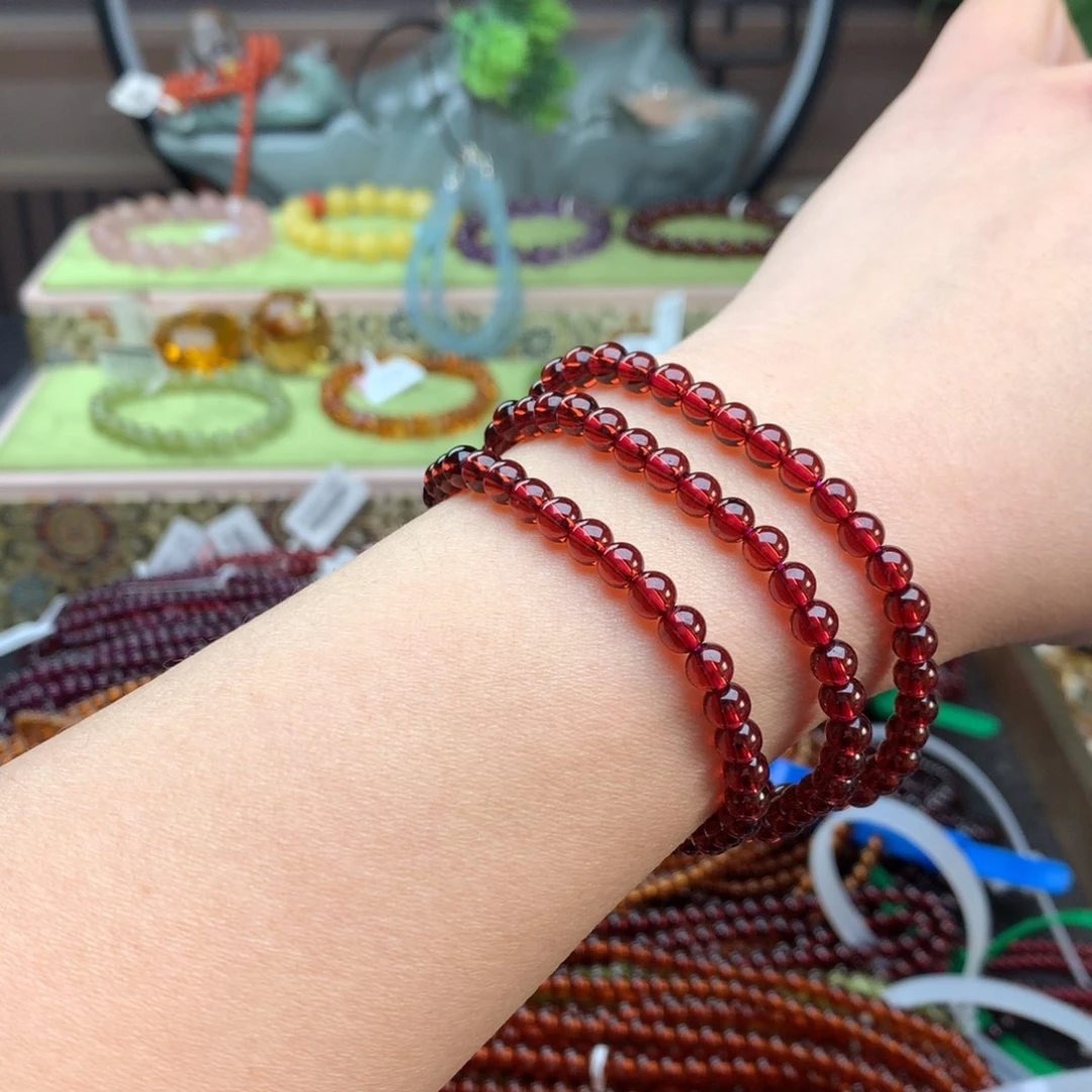 未镶嵌手链石榴石手串5