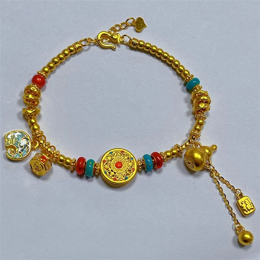 福满圆珠宝  足金999投资金 5D硬金流苏葫芦罗盘（多退少补）