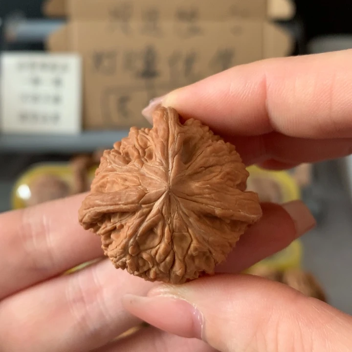 加***鲁吊坠文玩核桃异形单只，有瑕疵