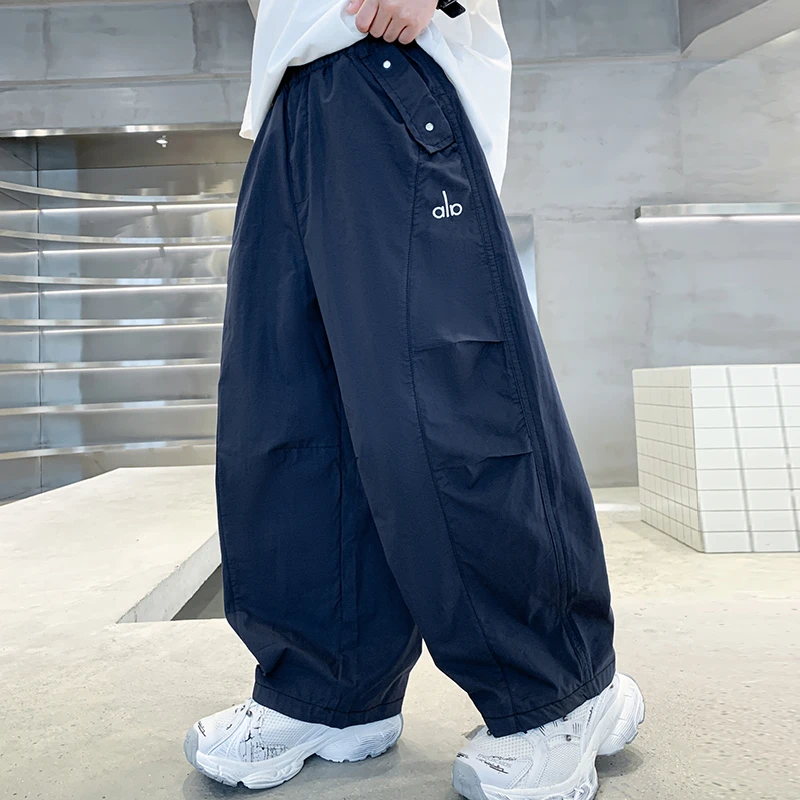 男童夏季裤子2025新款夏装薄款工装长裤中大儿童男孩夏款防蚊裤潮