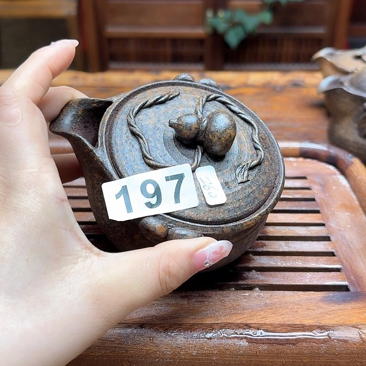 纯手工制作粗陶茶具