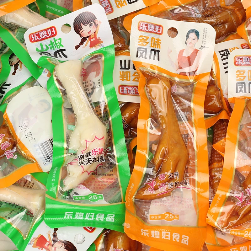 泡椒凤爪25g卤味盐焗多味鸡爪子山休闲鸡脚香麻辣即食袋装小零食