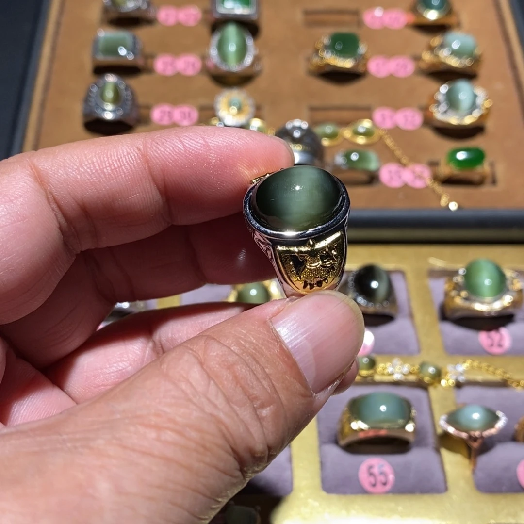 和田玉（碧玉）戒指未镶嵌