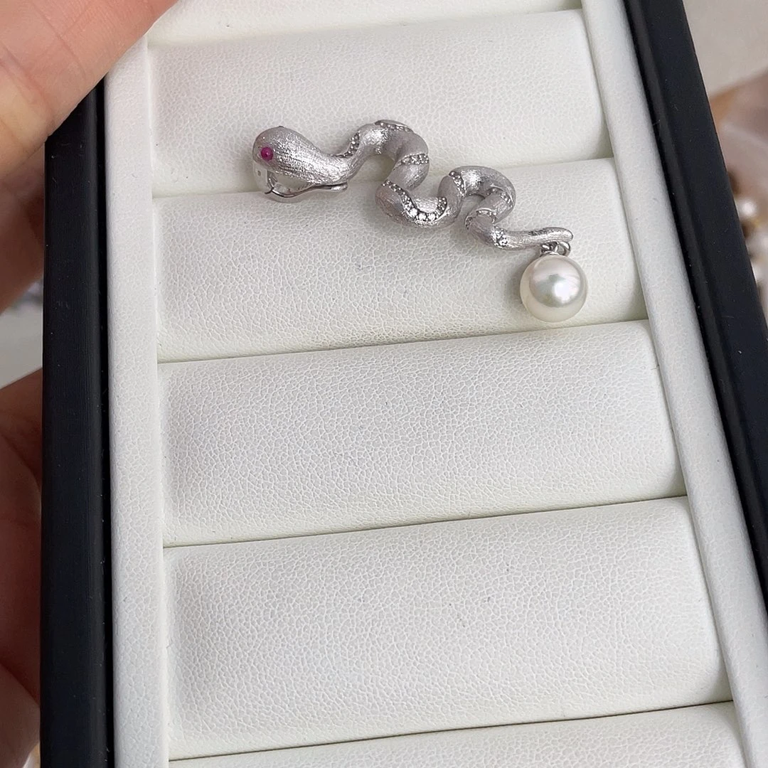 银S925镶嵌吊坠(不含链)海水珍珠