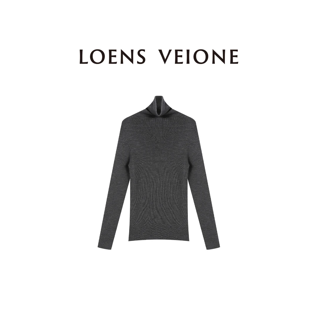LOENS VEIONE/罗拉“安雅图图”羊毛高领时髦打底衫24CVDA0292N