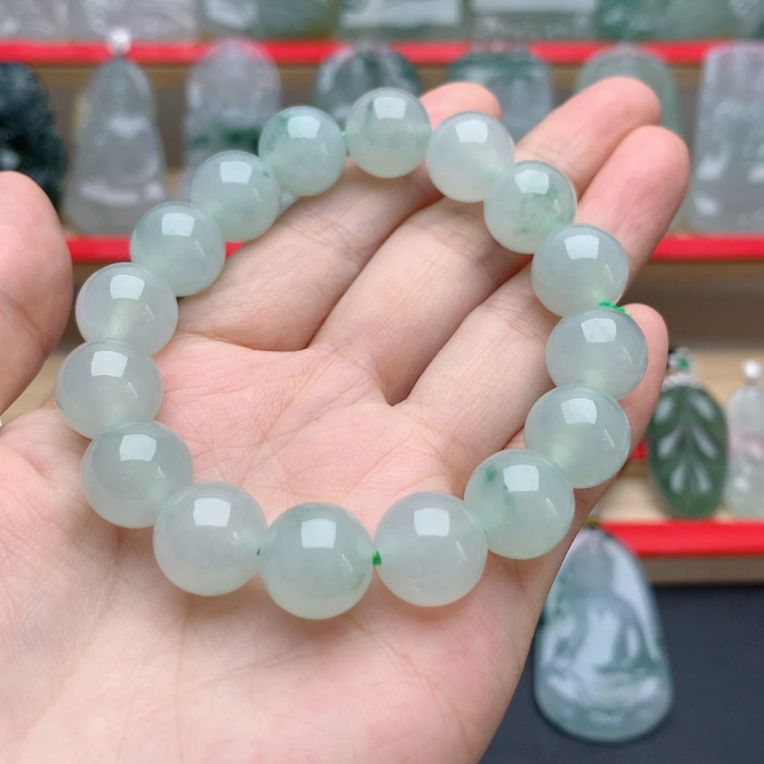 M***F翡翠未镶嵌颈饰珠链