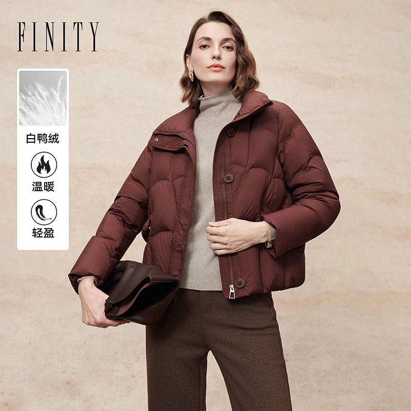 FINITY菲妮迪羽绒服【85白鸭绒羽绒服】时尚休闲保暖温暖冬季白鸭绒