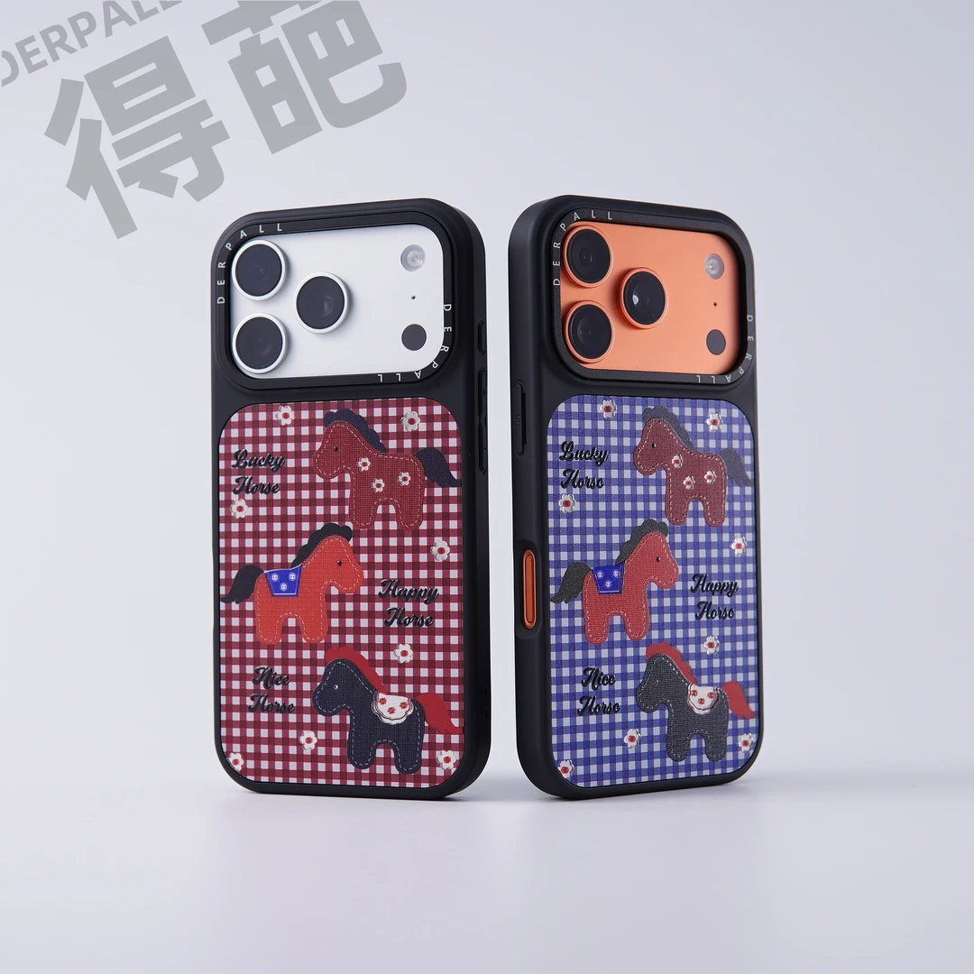 得葩卡通快乐小马苹果17promax磁吸手机壳iphone16软边防摔15/14