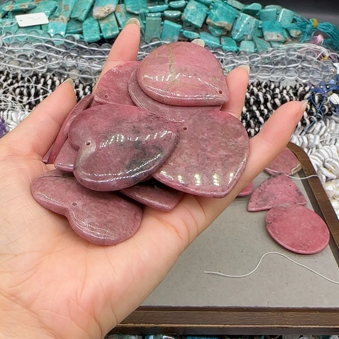 合金玛瑙/玉髓珠宝半成品蔷薇吊坠一个混发不挑