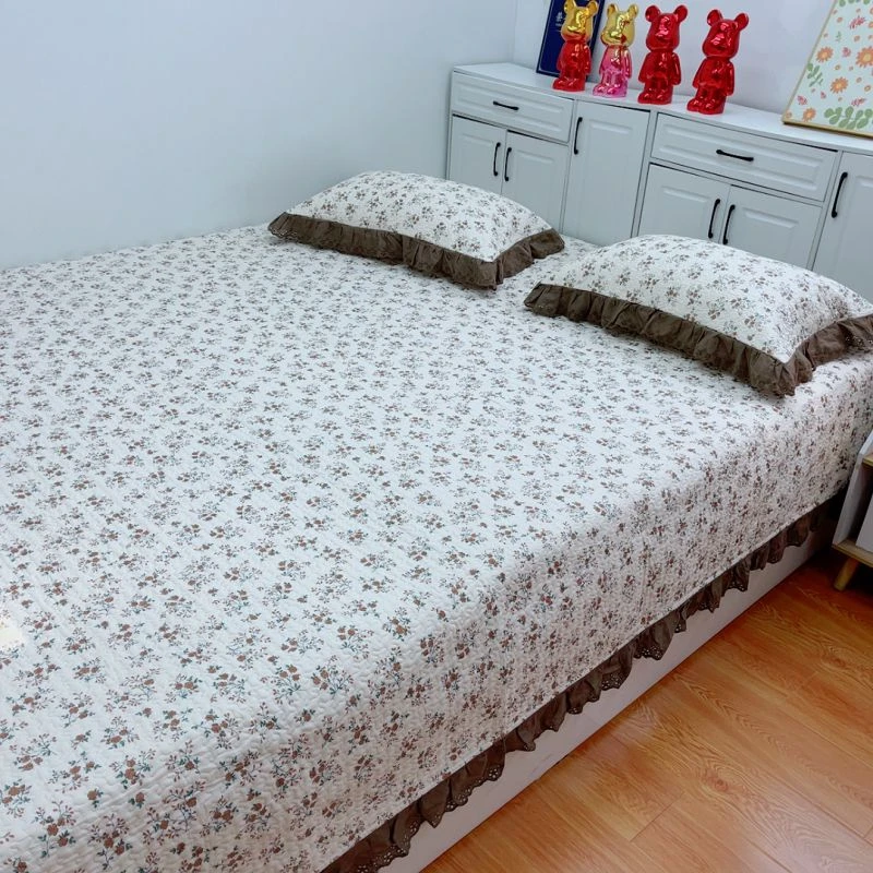 韩式纯棉榻榻米床盖小清新款全棉大炕盖土炕火炕毯小碎花四季通用