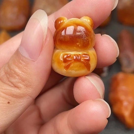 定制蜜蜡订制蜜蜡熊宝宝