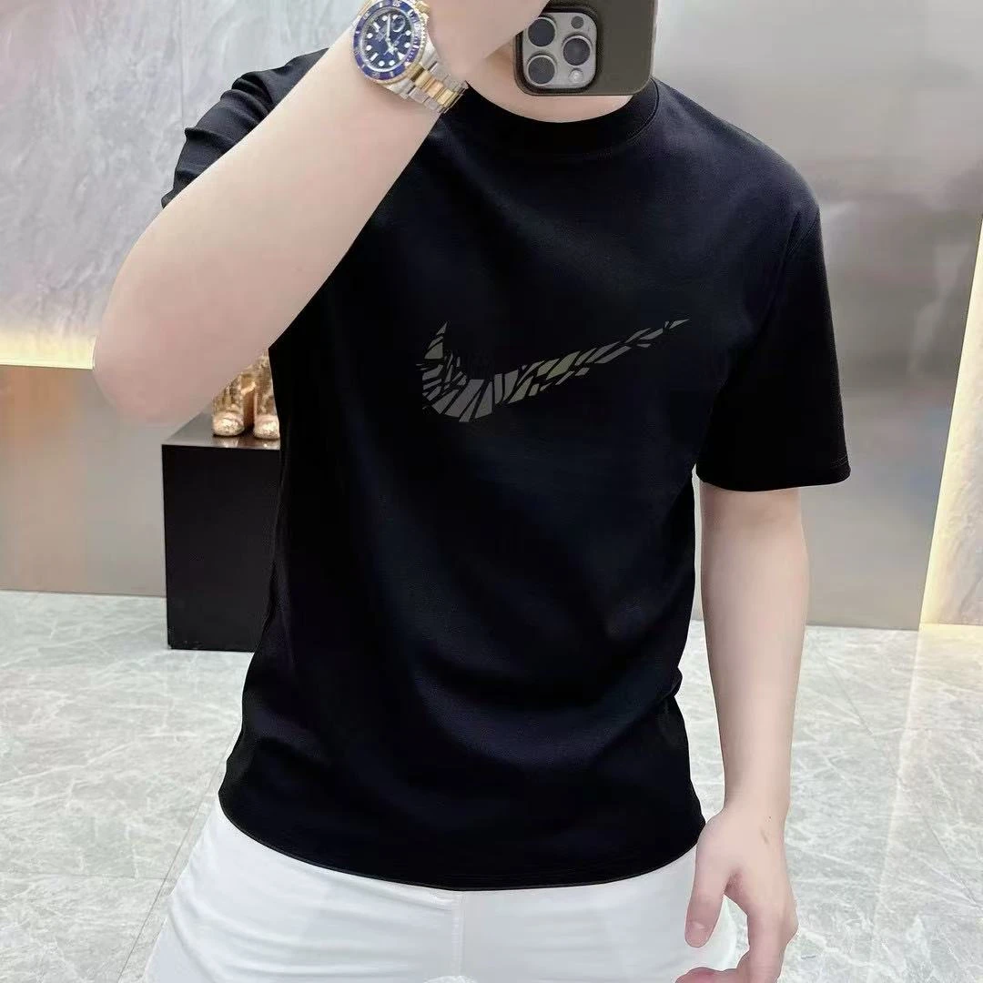 夏季短袖T恤男士时尚痞帅圆领半袖ins新款潮牌休闲上衣纯棉衫