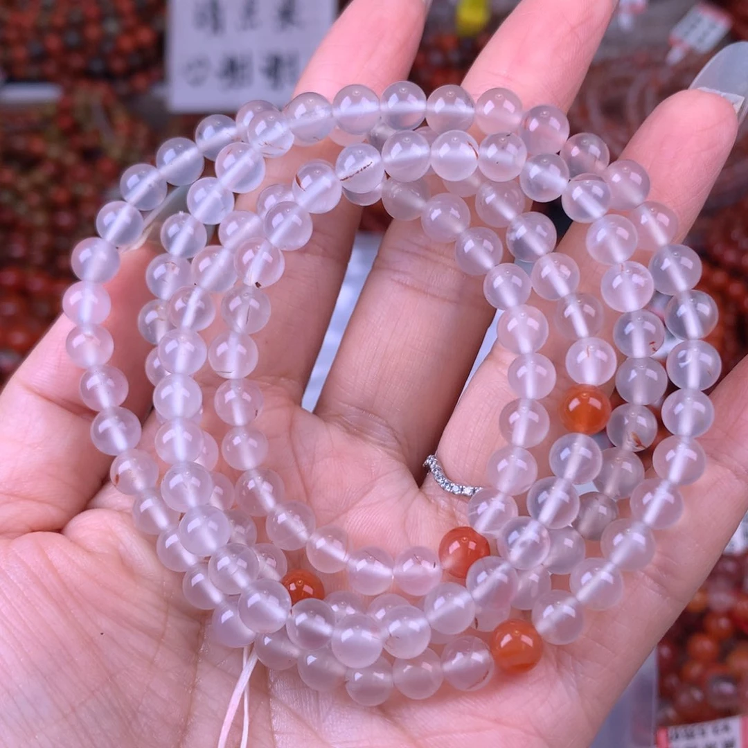 未镶嵌手链南红玛瑙19号飘花荔枝冻开6