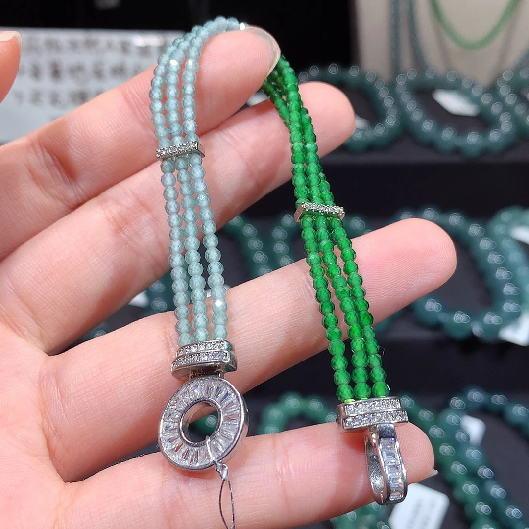 未镶嵌手链翡翠天然a货翡翠手串