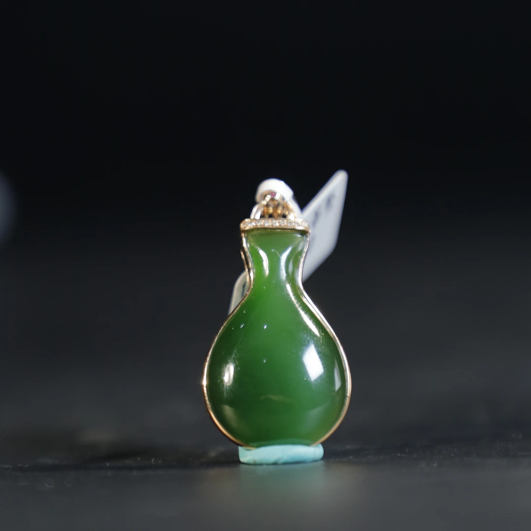 lot8832 和田玉碧玉挂坠/云南典藏
