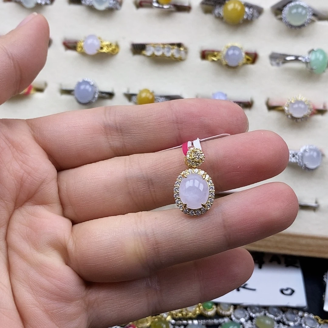 翡翠银S925镶嵌戒指