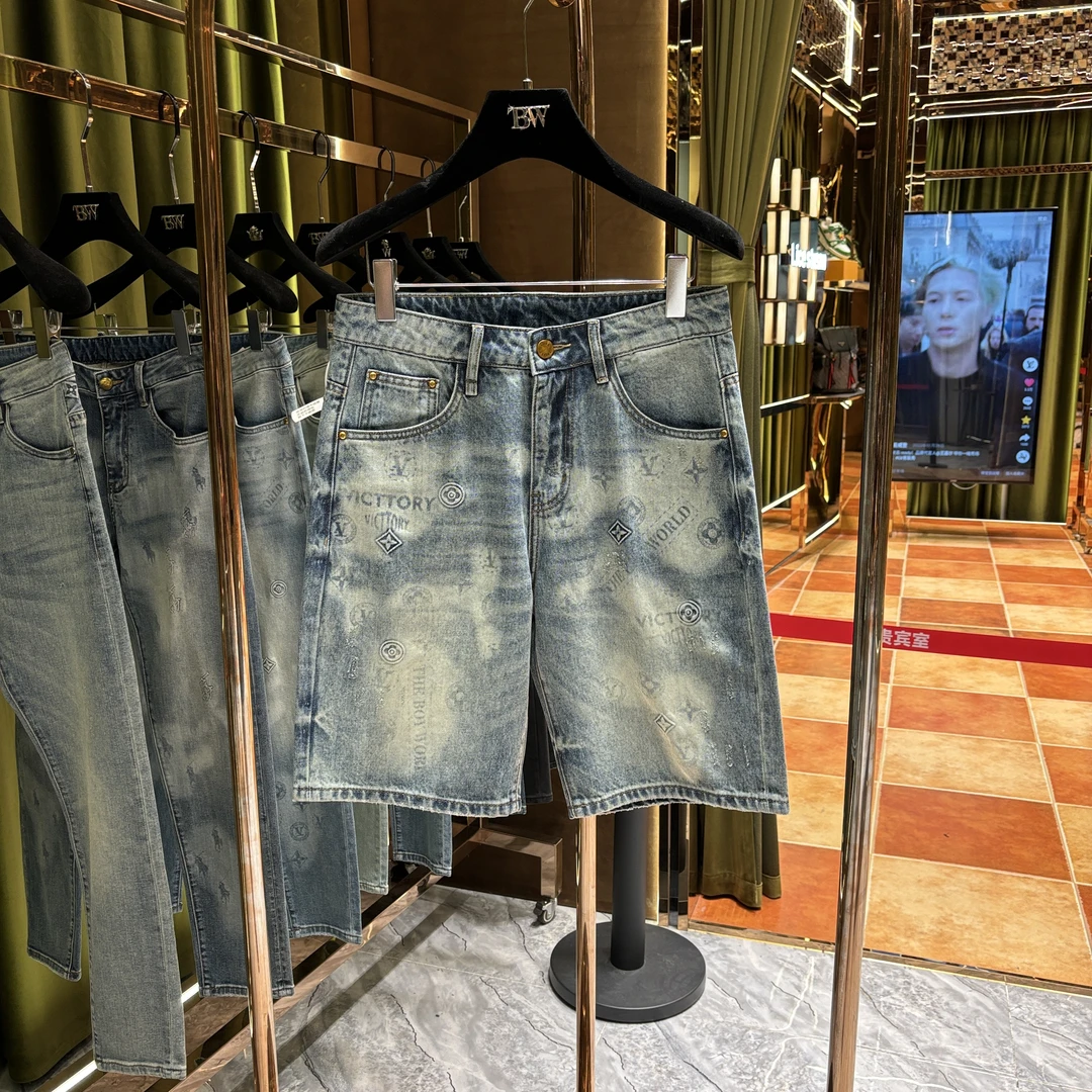 【灼灼专属】Y2025夏季新品轻奢重工洗水百搭牛仔裤77086