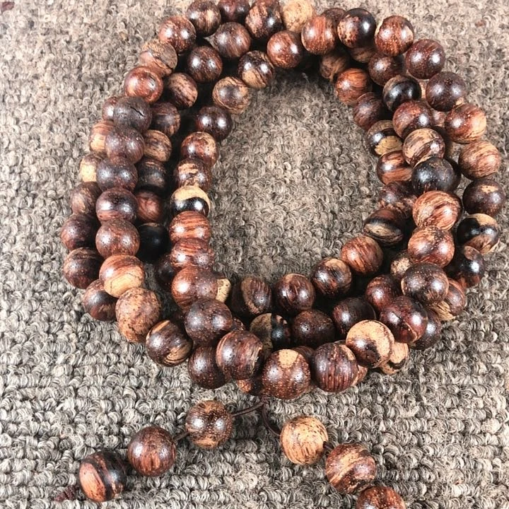 降真香手串/手链一步毕业1.0/108爆龙鳞甲白油奇楠东枝