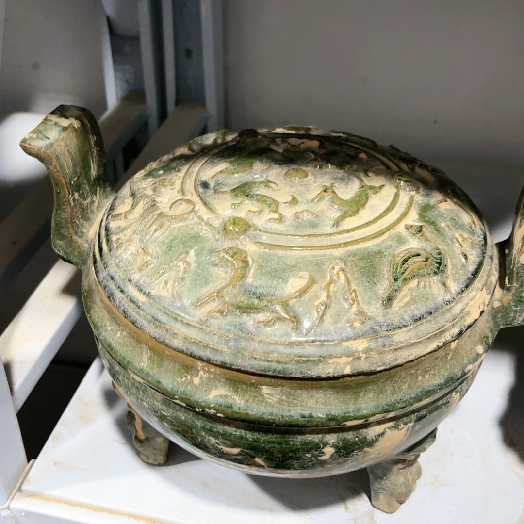 瓦当摆件摆件茶桌茶台陶瓷老*