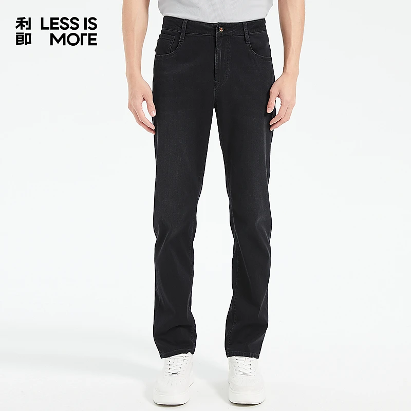 【休闲轻松】利郎LESSISMORE夏季简约牛仔裤长裤舒适夏季运动小脚裤