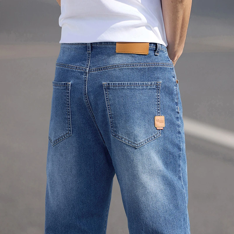 高端弹力水洗男士牛仔裤春季休闲长裤子男春夏款薄款潮流男裤百搭