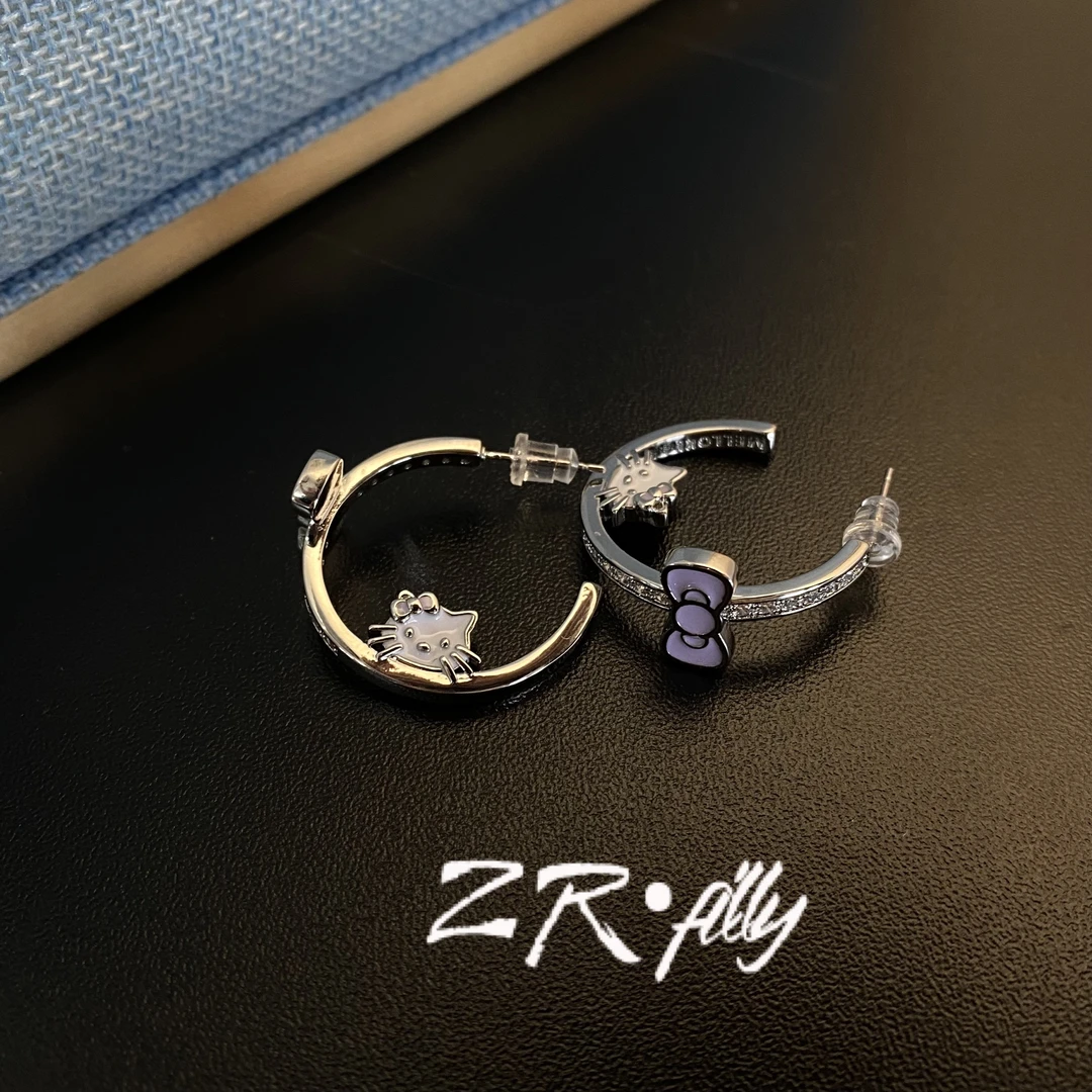 铜合金锆石耳饰 时尚个性百搭耳圈5242