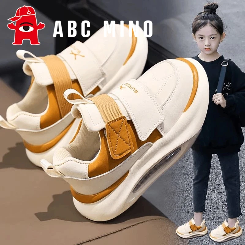 ABC MINO女童鞋子2025秋季新款儿童运动鞋中大童女孩小白板鞋爆款